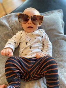 Ray at about 16 weeks old. Stylin' in Momma's shades!