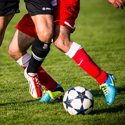 Football players feet