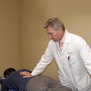 Dr. Pete adjusting low back