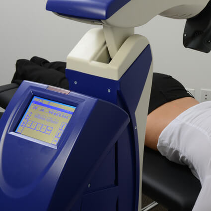 Laser therapy on neck