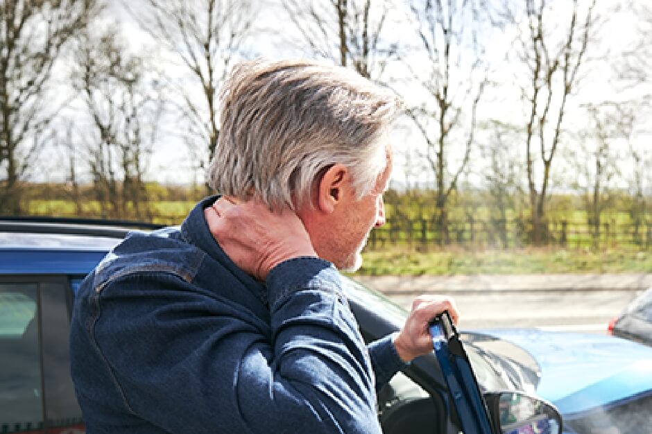 man getting back adjustment