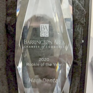 Trophy- Hart Dental Rookie of the Year Award 2020