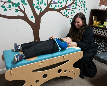 Boy receiving an adjustment