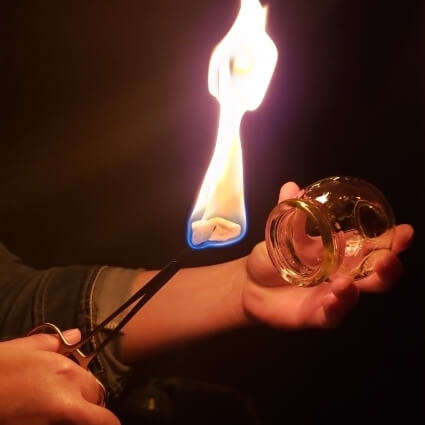 cupping flame demonstration