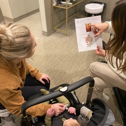 Dr A consulting with family