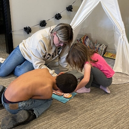 kids playing in our waiting area