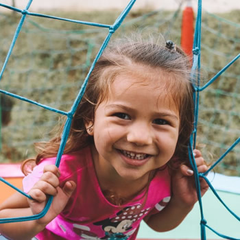 Girl having fun at playground