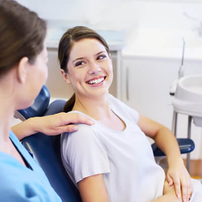 woman at dentist