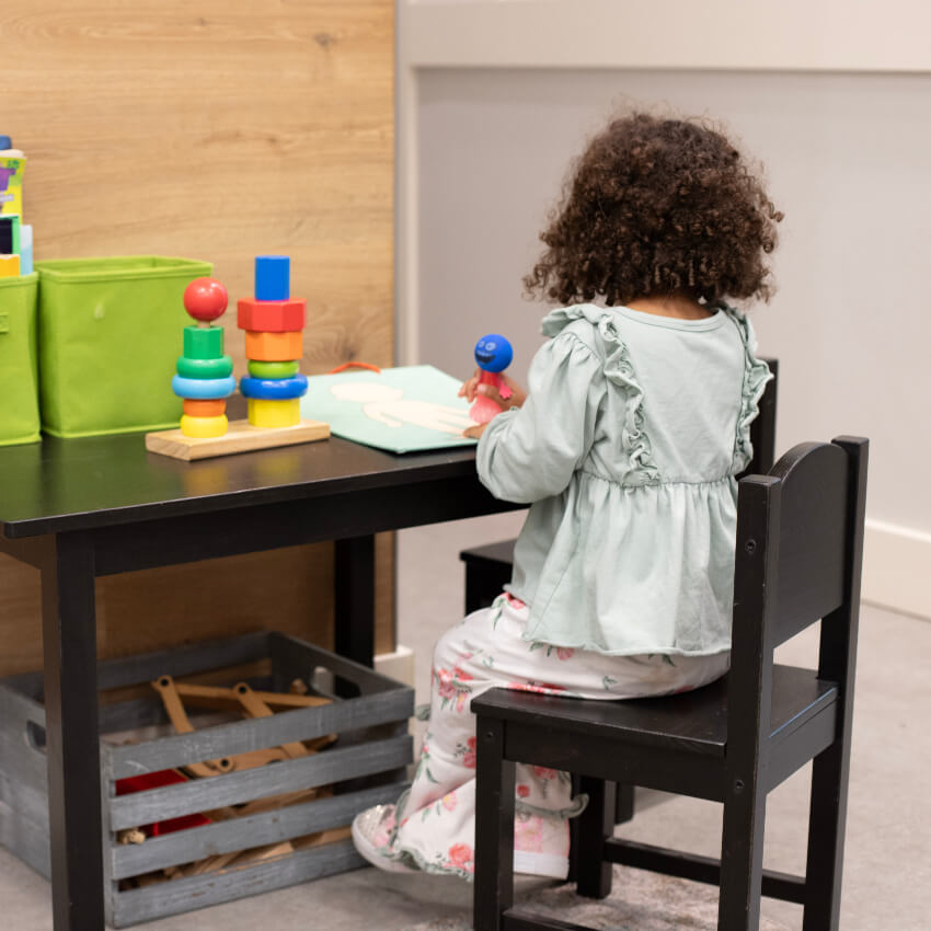 child in play area