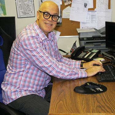 Dr. Fitz at his desk