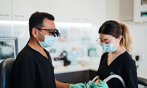 two dentists working together