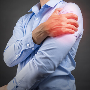 Man with shoulder pain