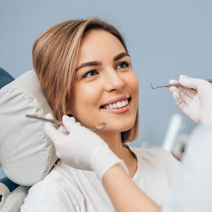 Young woman at dental appointment