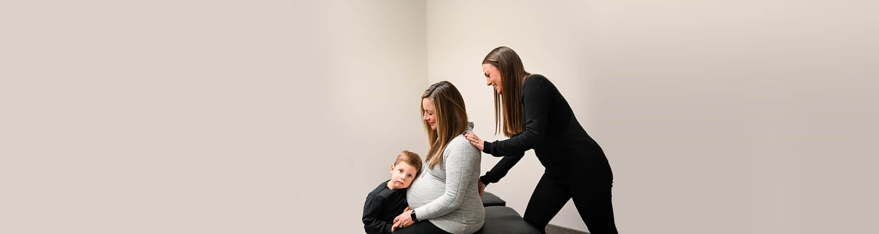 Dr. Fisher with mom patient