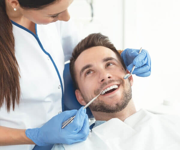 Male patient during dental consultation