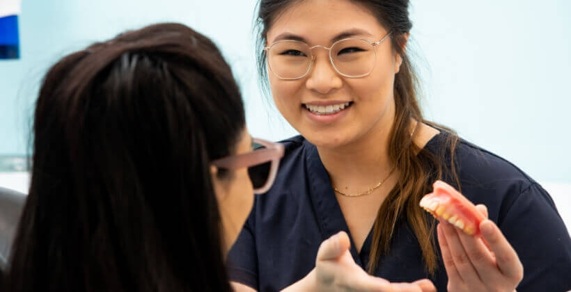 Wallsend dentist Dr Jenny interacting with patient