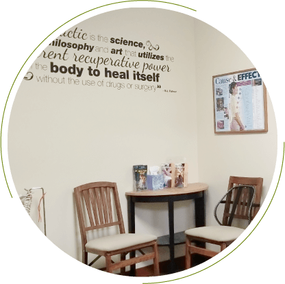 Waiting area at Belfair Chiropractic Center and Massage