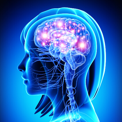 Graphic illustration of brain activity