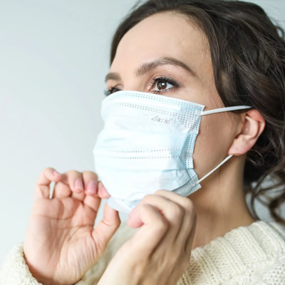 patient wearing mask