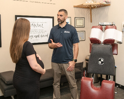 doctor talking to patient