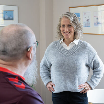 Dr Lisa talking with older patient
