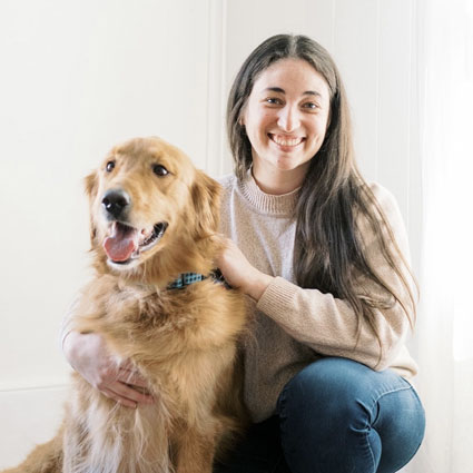 Dr. Jessica with dog