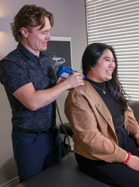 Dr, Ford checking patient