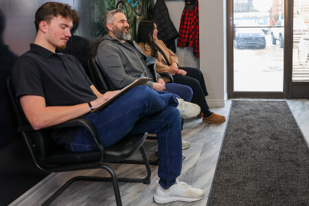 Calgary NW patients sitting in waiting room