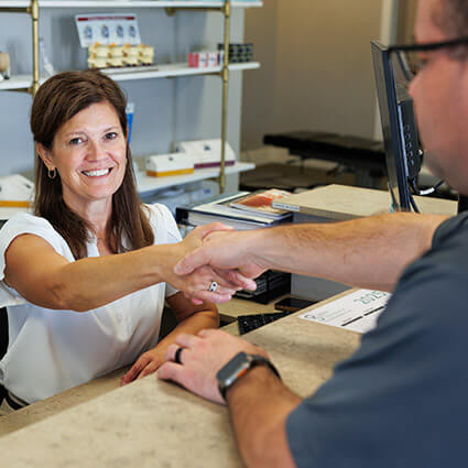 patient at our front desk