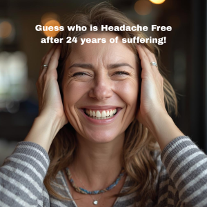 Sarah is now headache free after 24 yrs of suffering! 