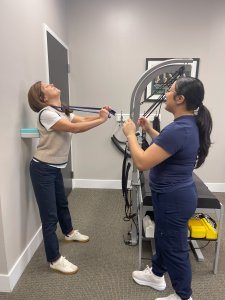 Mirror Image Exercises to strengthen weak muscles.