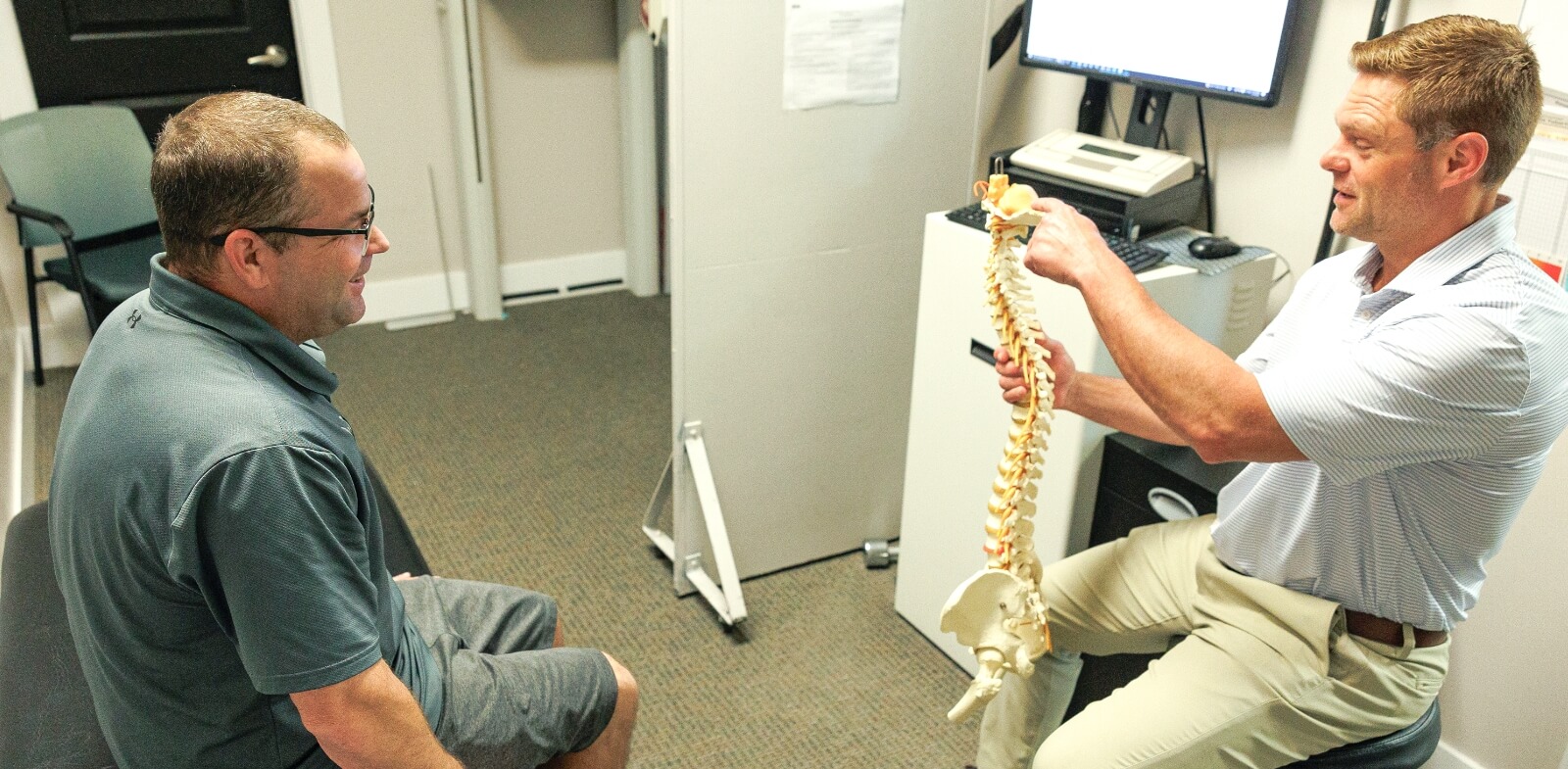 Dr. Green talking to patient