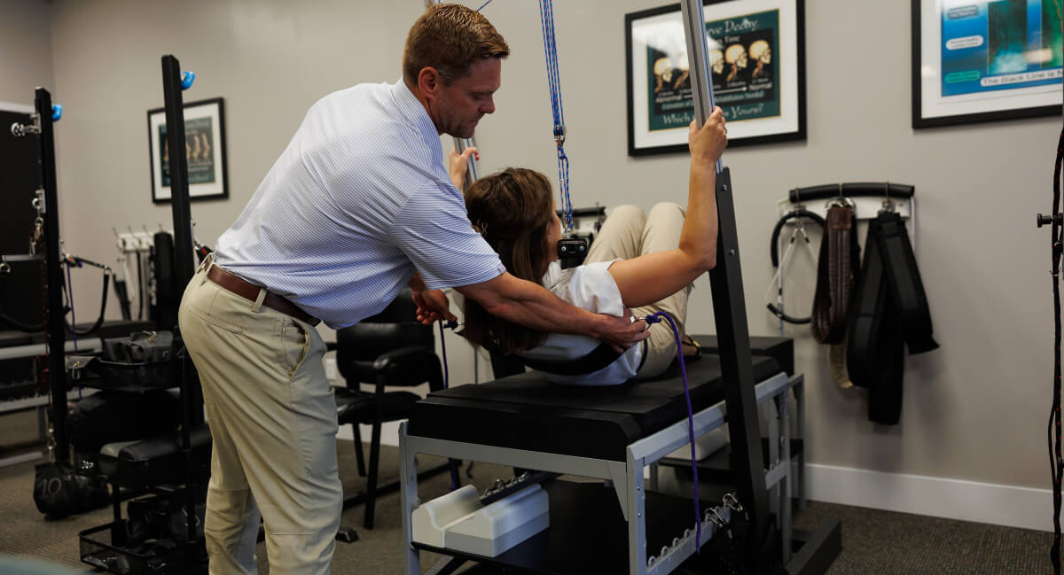 Female patient treated with Chiropractic BioPhysics