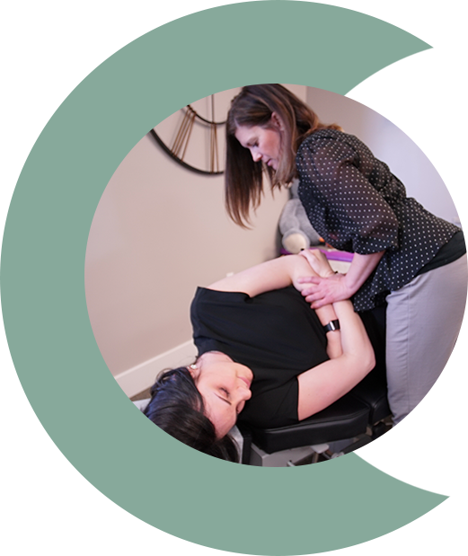 West Omaha Chiropractor, Dr. Johnson adjusting patient