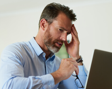 Man with headache