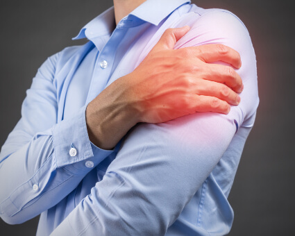 Man with shoulder pain