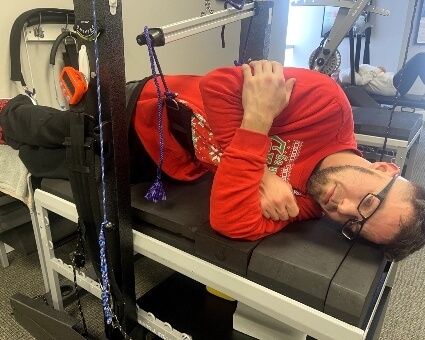 man receiving chiropractic treatment