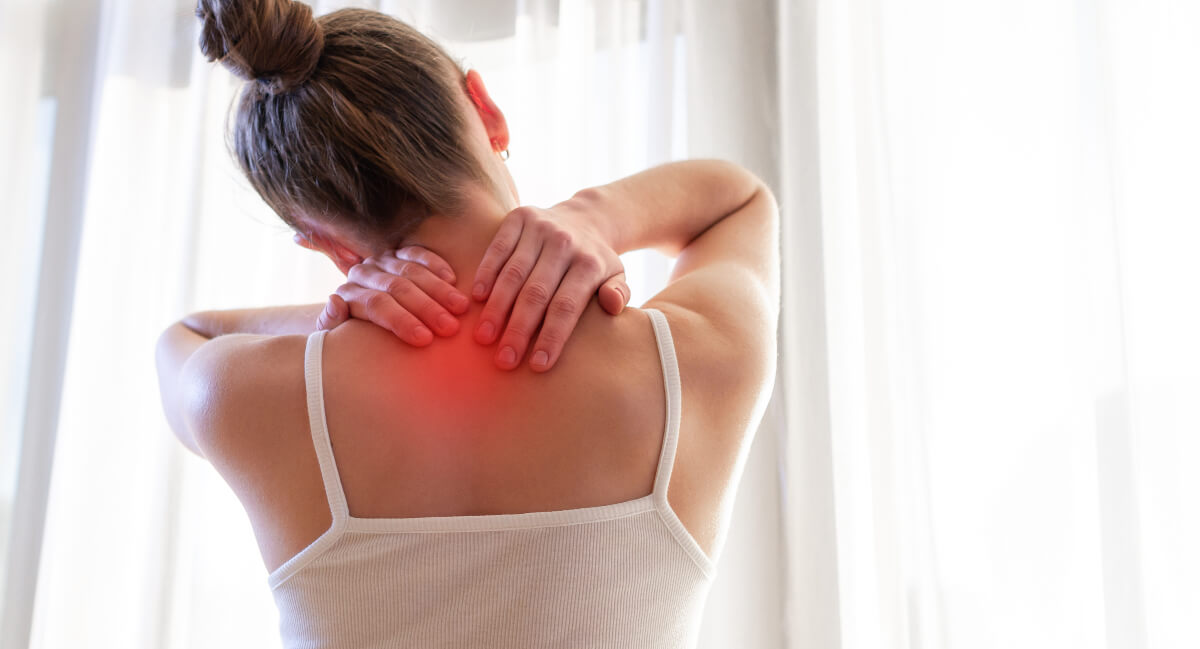 Woman with back pain