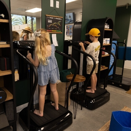 children on vibration platforms