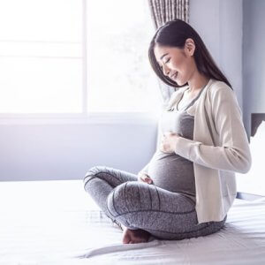Happy pregnant woman