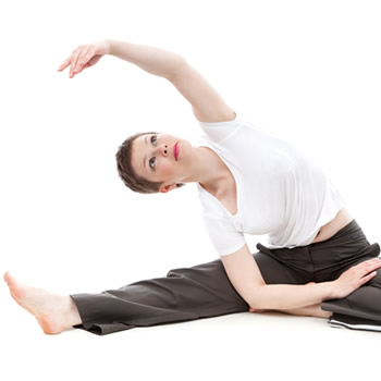 woman doing yoga