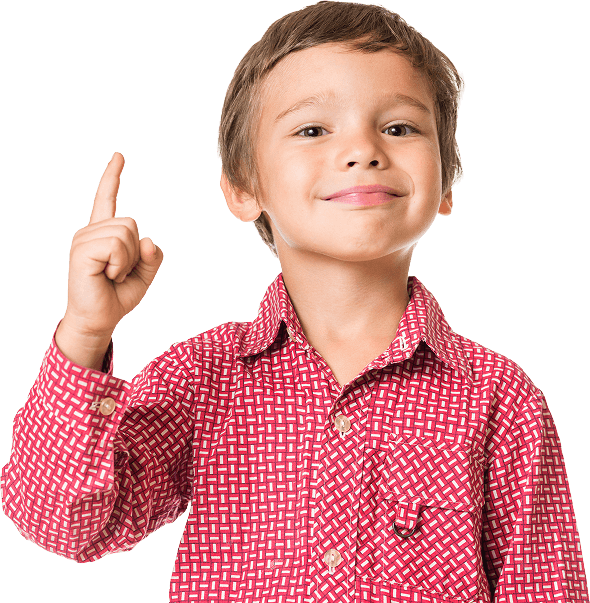 Child pointing finger