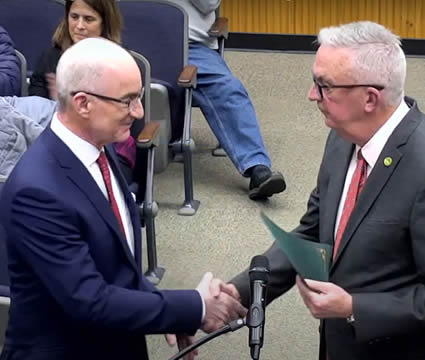 Dr. Ken Freedman receiving honor