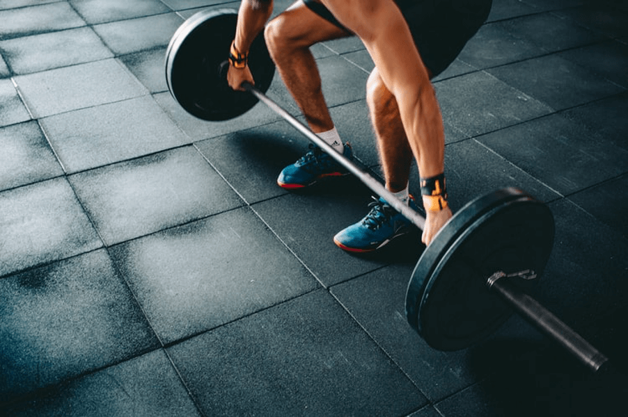 Man holding barbell