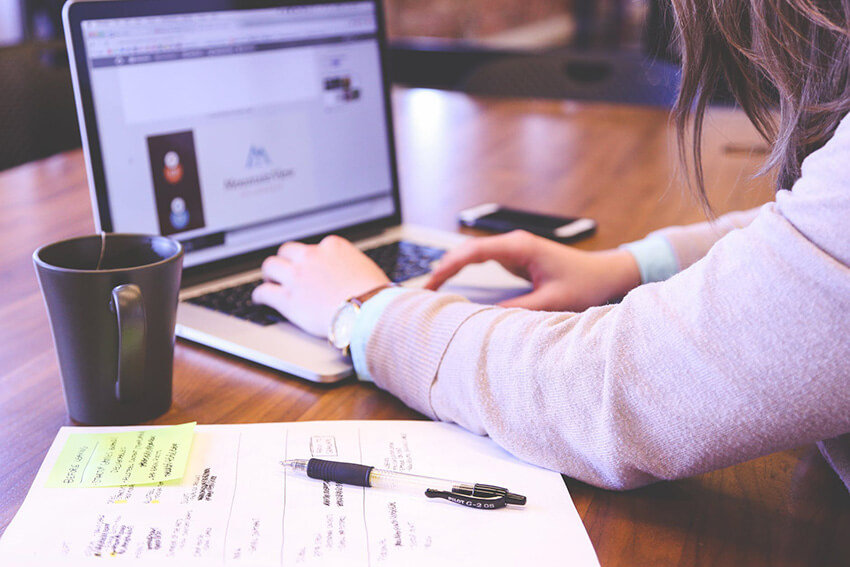 Woman at computer