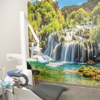 Dental Chair and Relaxing Wallpaper
