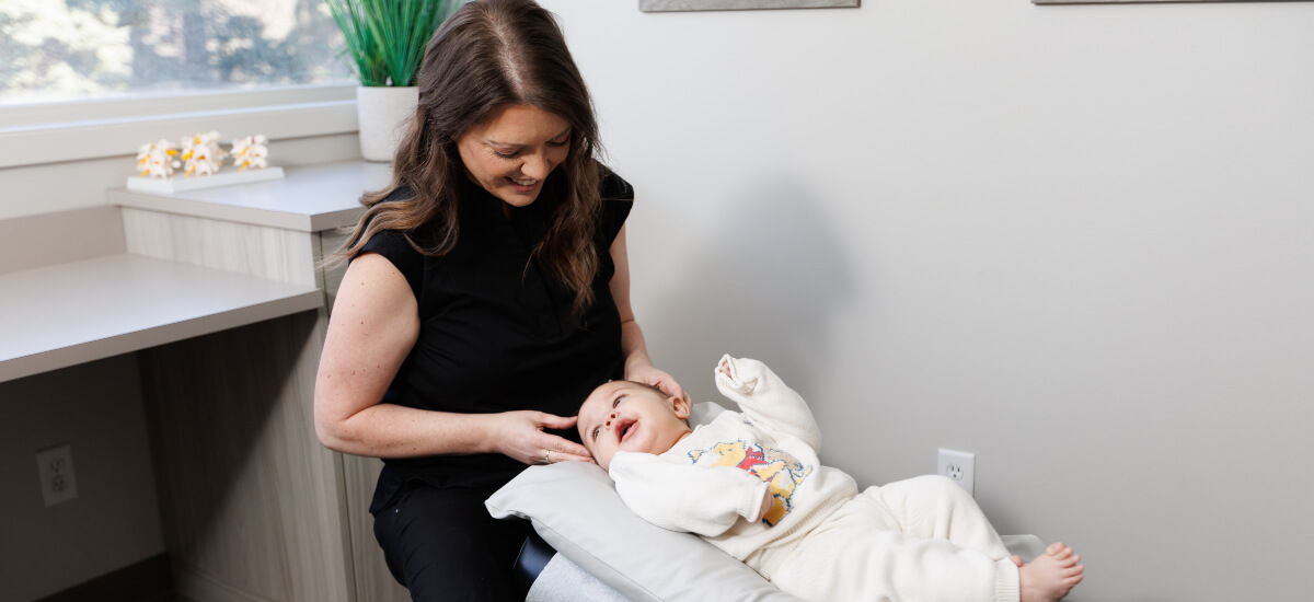 Baby treated with Chiropractic Care