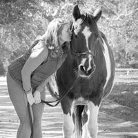 Corrine kissing horse