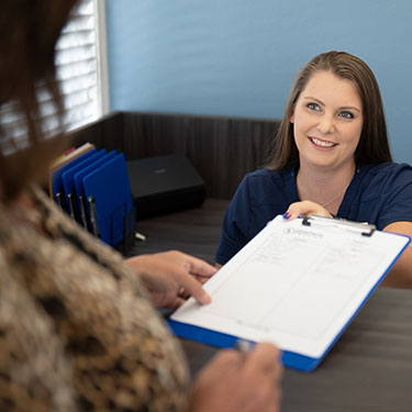 Front desk paperwork