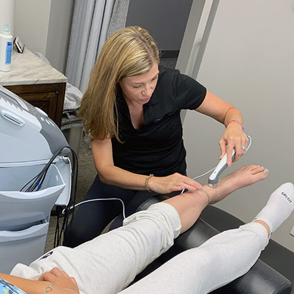 therapy performed on a patients foot